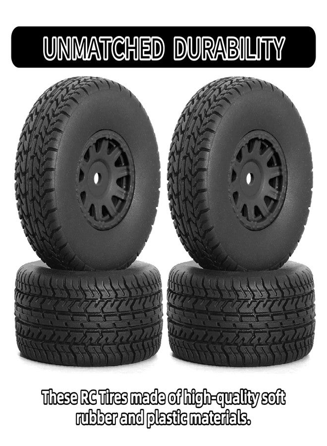 Gueiddi RC Car Tires Wheel, Rubber Tires and Plastic Wheel for 1/18 ARRMA Typhon GROM (1/14 Black) - Image 2